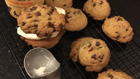 the best chocolate chip cookies ever, made even better as a chipwich!